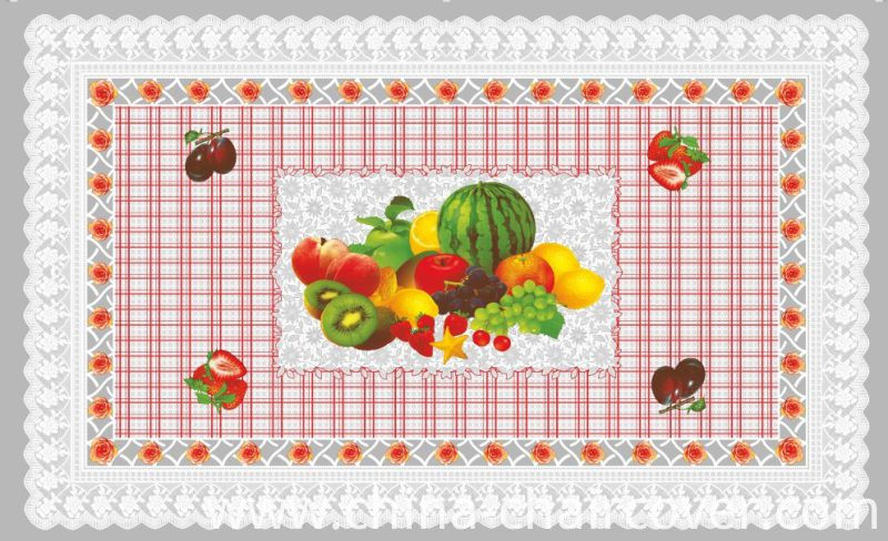 Hot Sale (TZ-0028) All in One Independent Design PVC Printed Transparent Tablecloth for Home/Party/Wedding